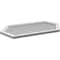 Ekena Millwork Half Round Surface Mount PVC Gable Vent w/ 2"W x 1-1/2"P Brickmould Frame, 40"W x 20"H GVPHR40X2002SN - alternate 2